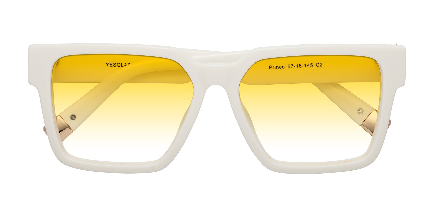 Folded Front of Prince in Ivory with Yellow Gradient Lenses