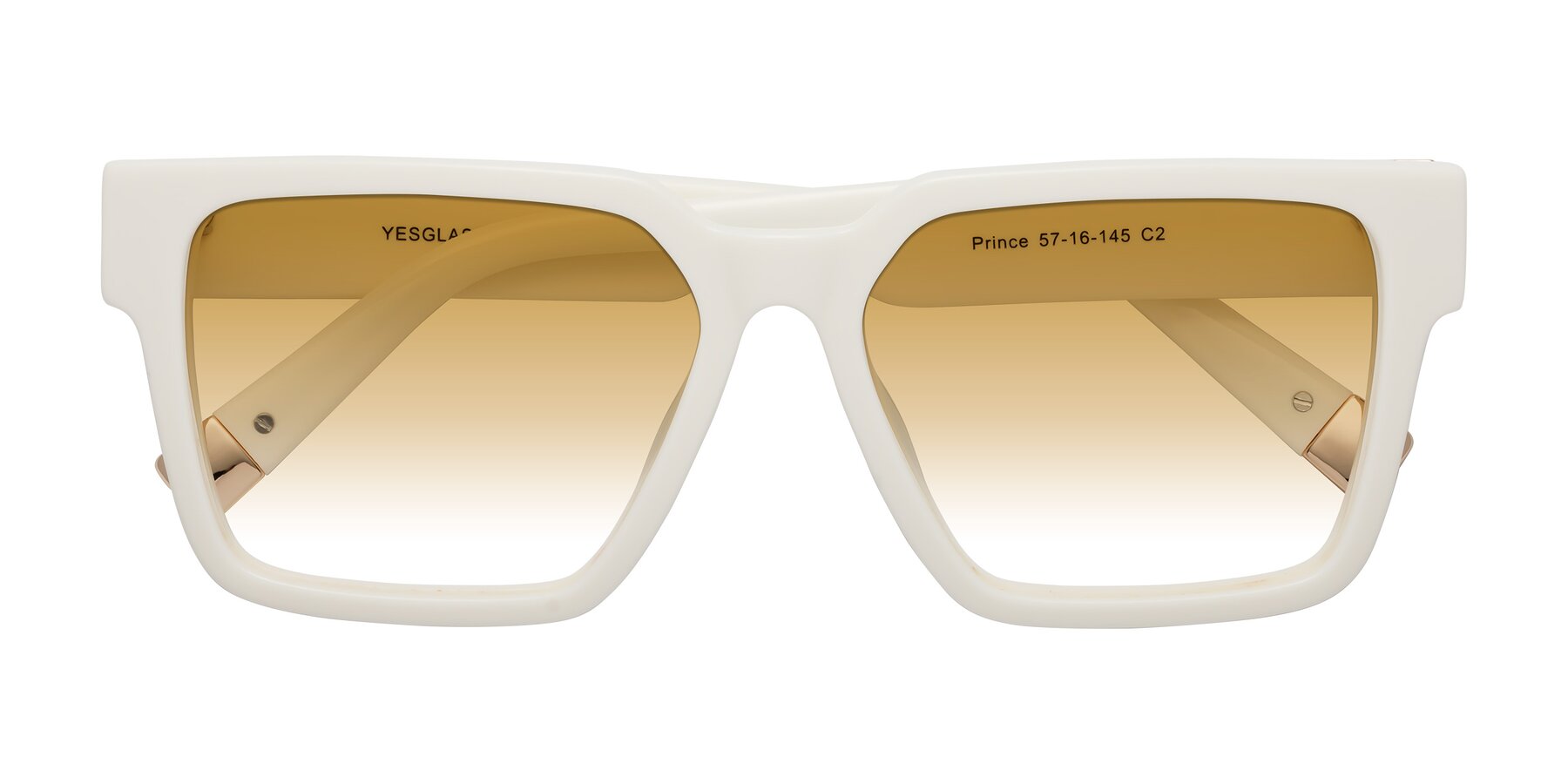 Folded Front of Prince in Ivory with Champagne Gradient Lenses