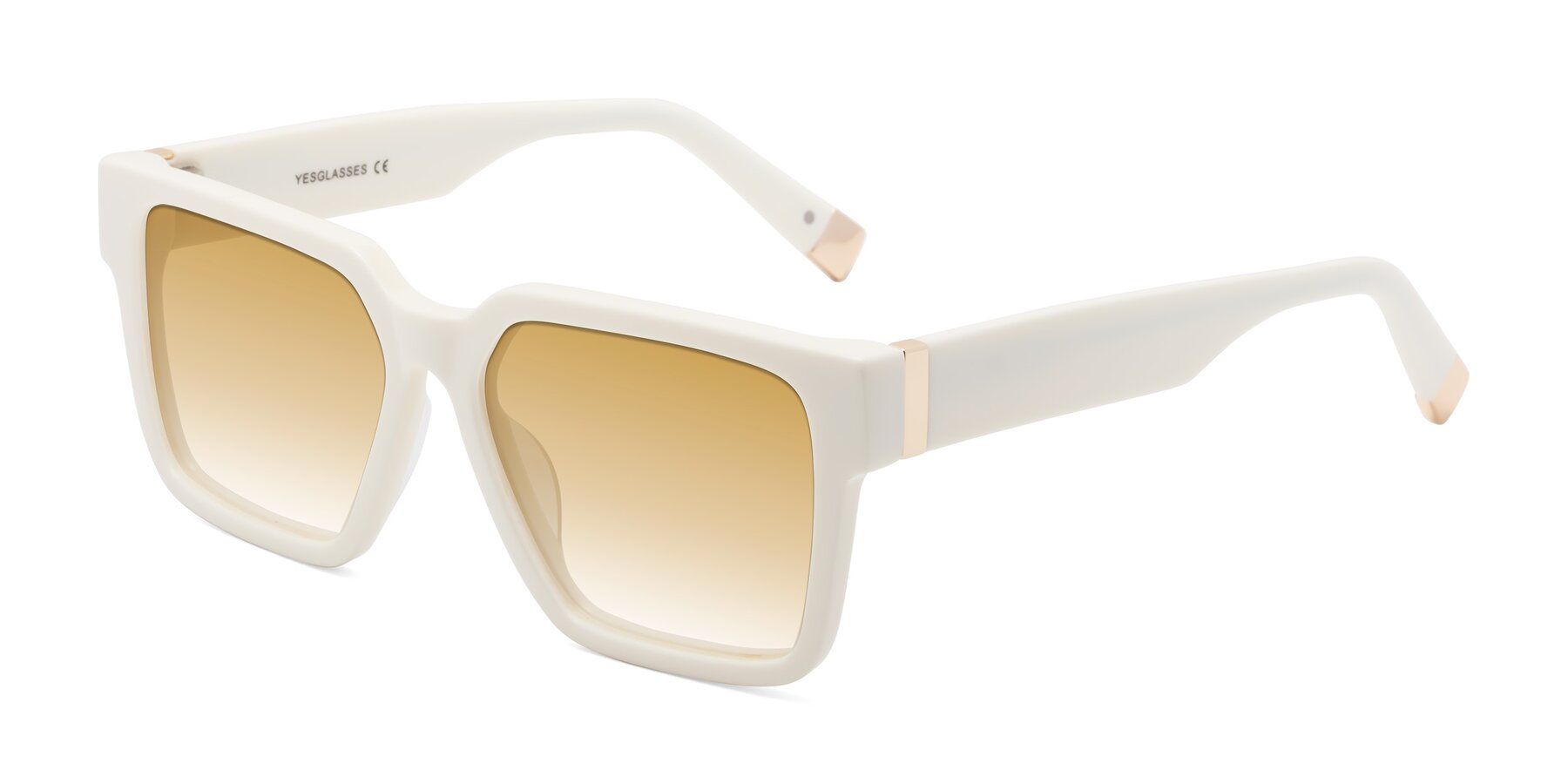 Angle of Prince in Ivory with Champagne Gradient Lenses