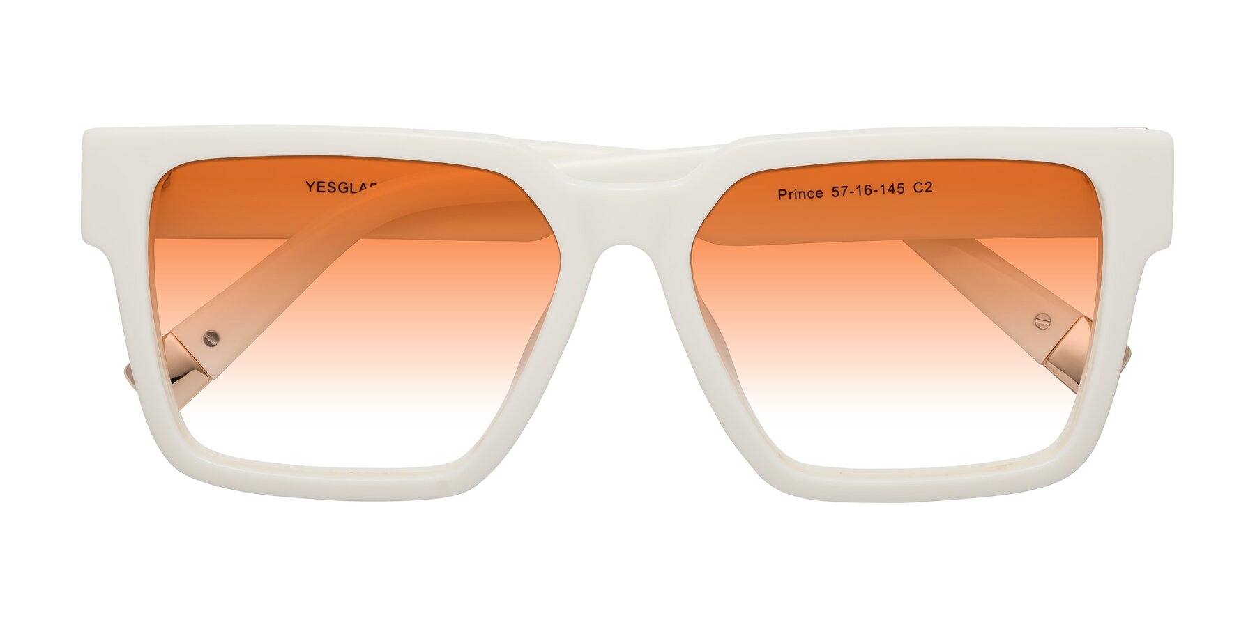 Folded Front of Prince in Ivory with Orange Gradient Lenses