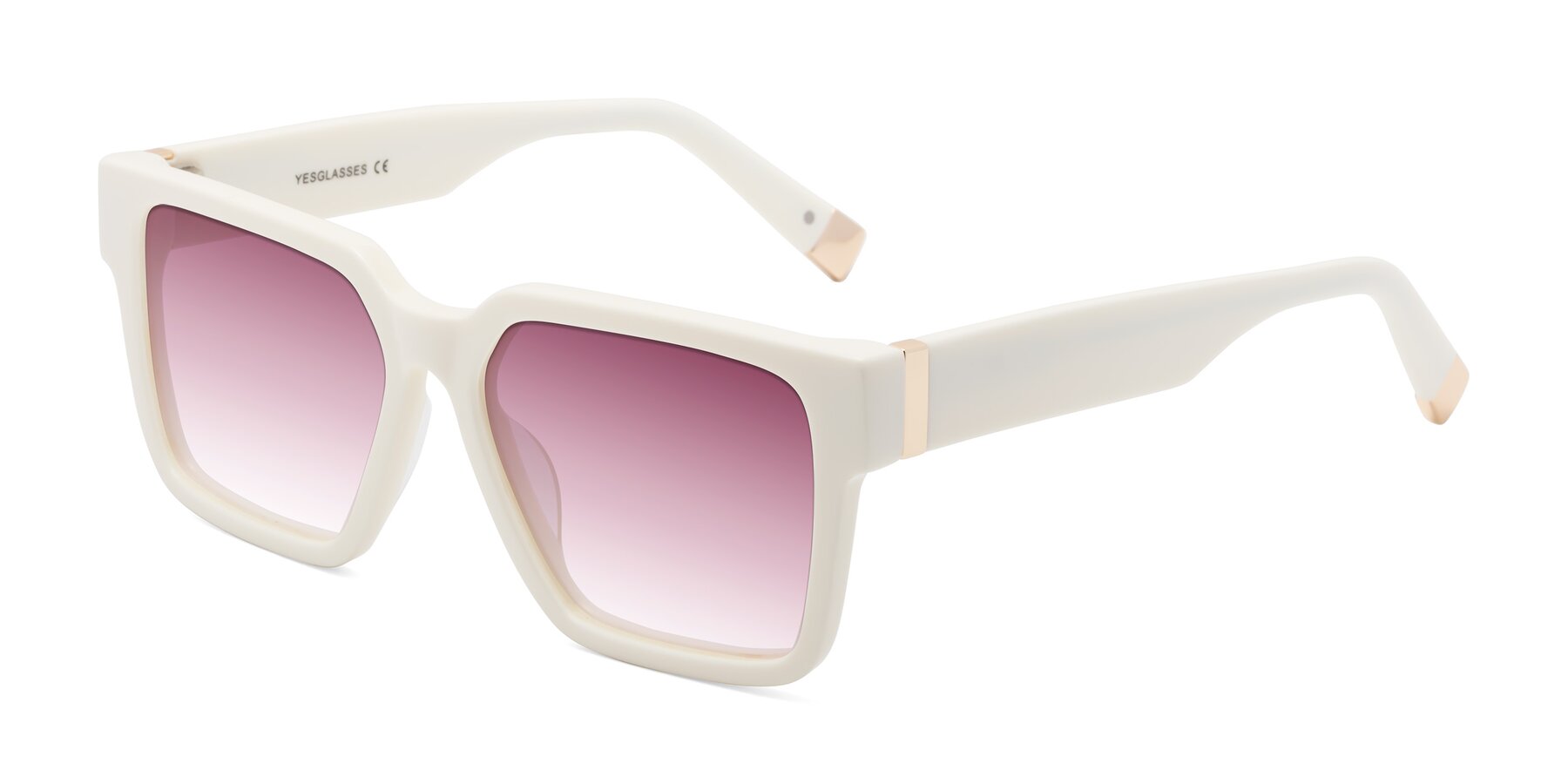 Angle of Prince in Ivory with Wine Gradient Lenses