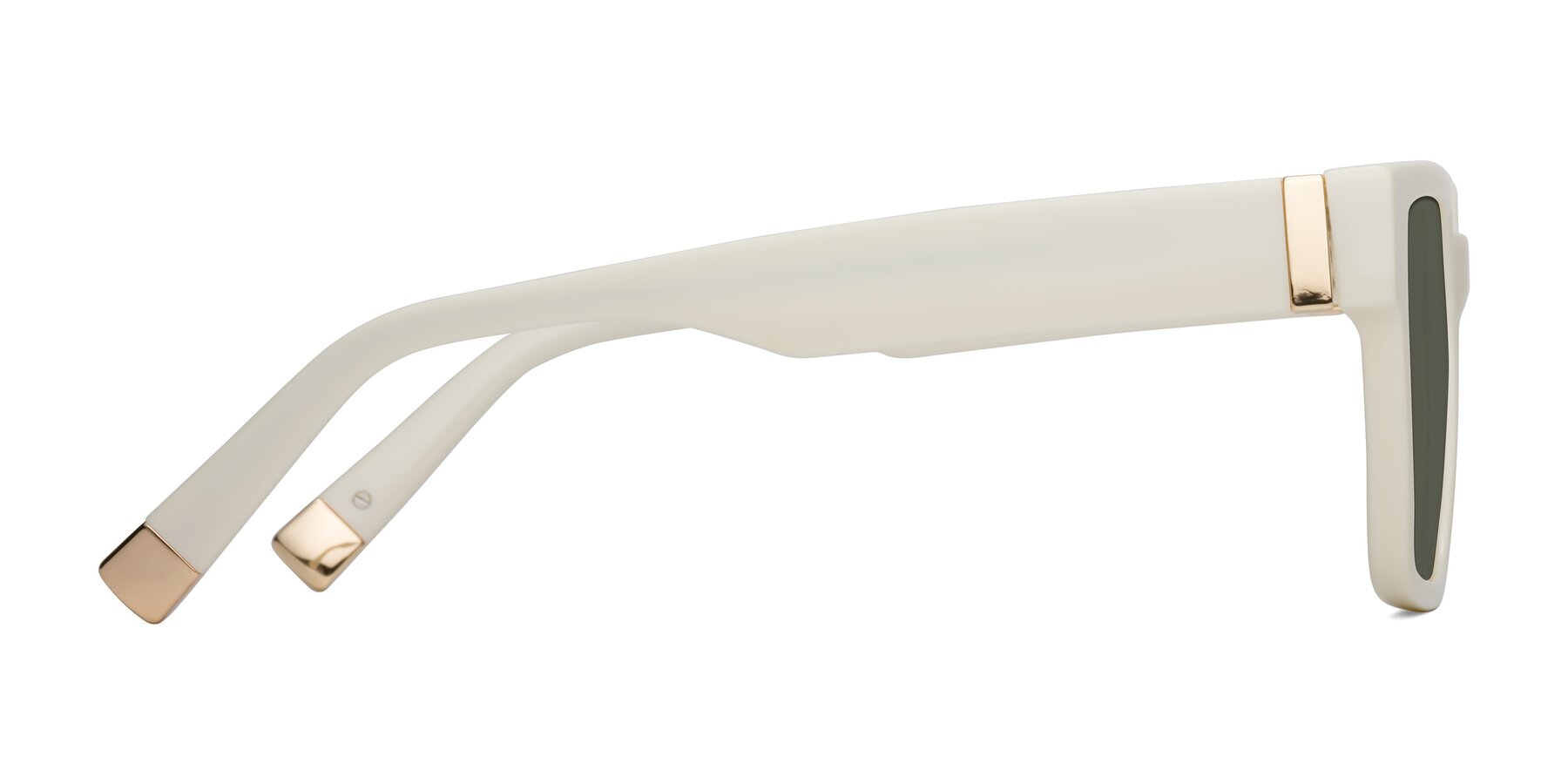 Side of Prince in Ivory with Gray Polarized Lenses