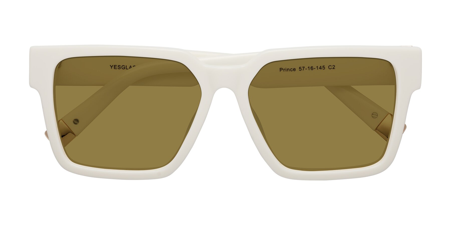 Folded Front of Prince in Ivory with Brown Polarized Lenses