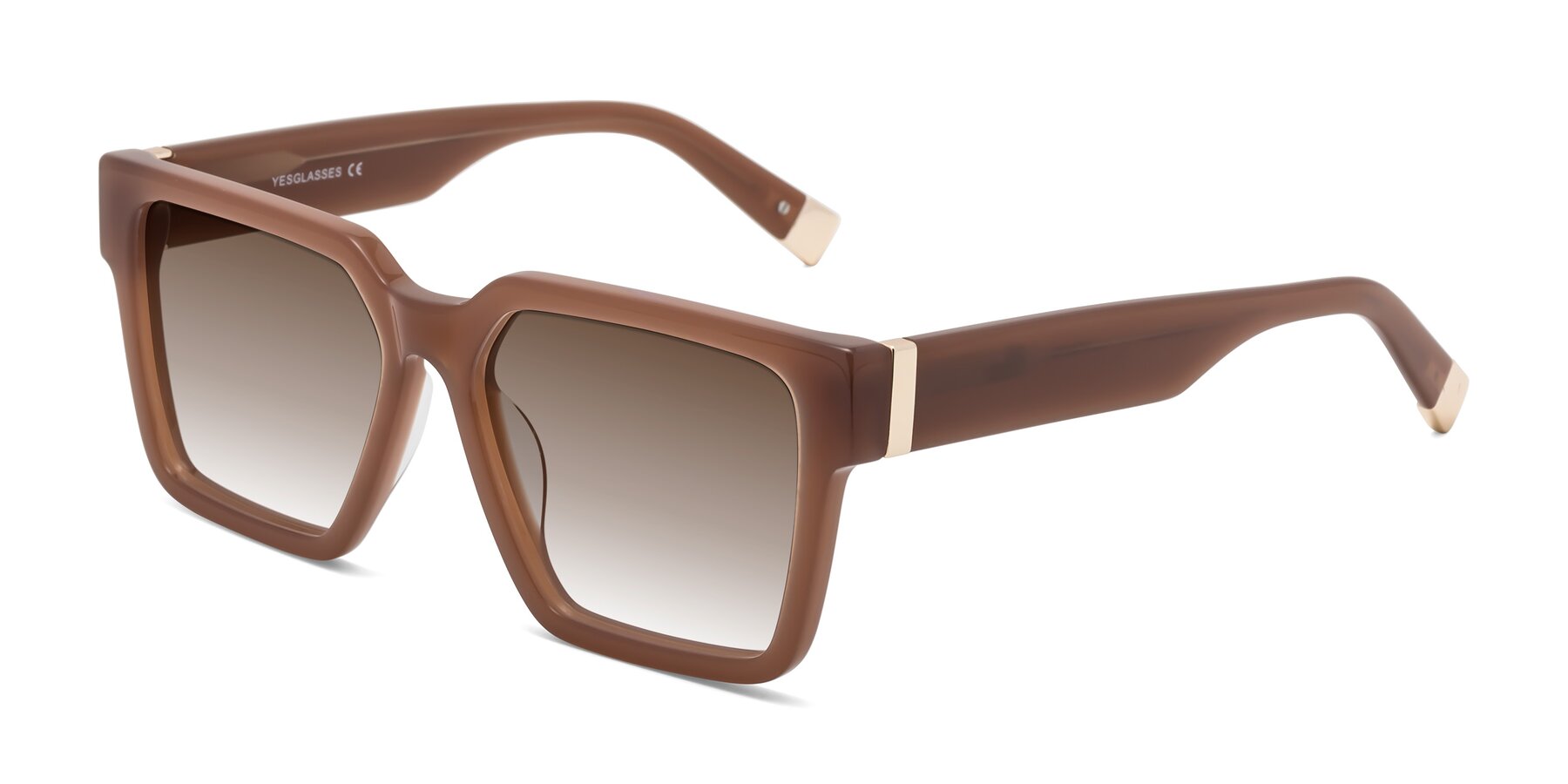 Angle of Prince in Caramel with Brown Gradient Lenses