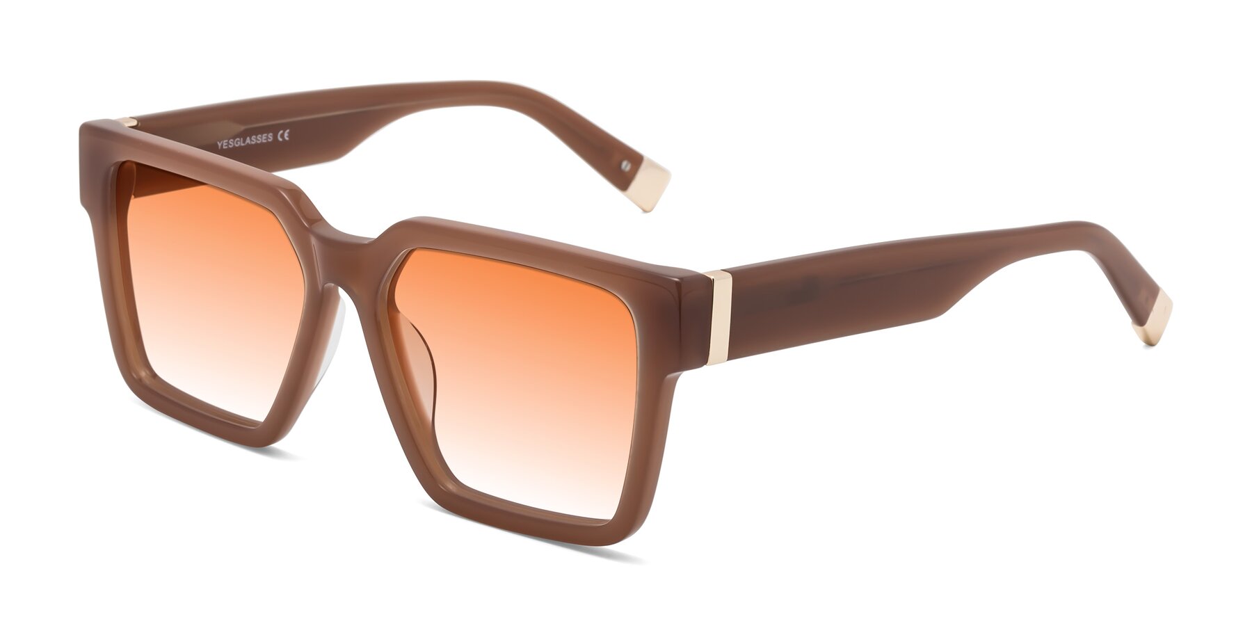 Angle of Prince in Caramel with Orange Gradient Lenses