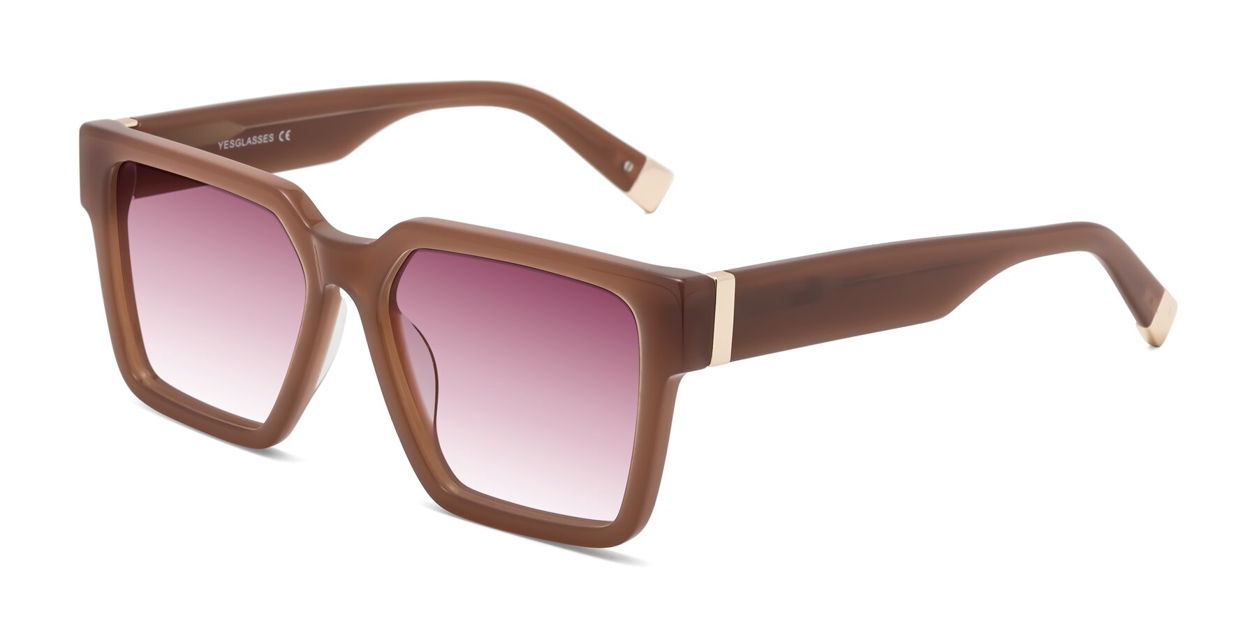 Angle of Prince in Caramel with Wine Gradient Lenses