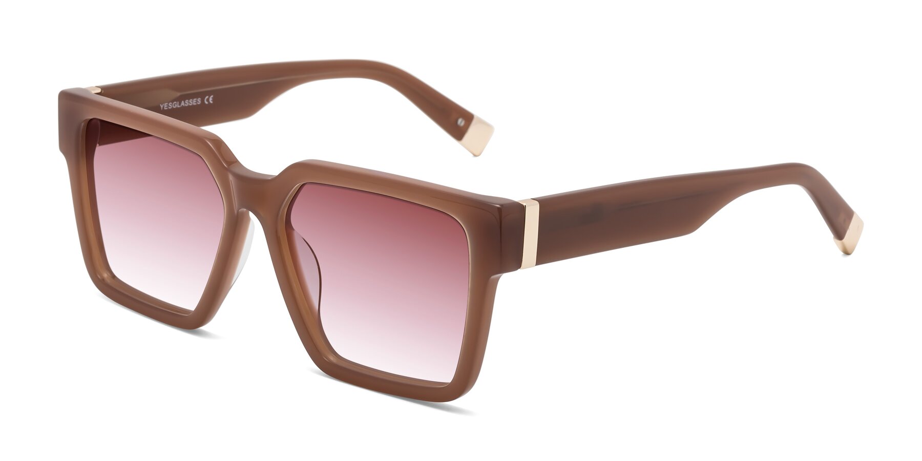 Angle of Prince in Caramel with Garnet Gradient Lenses