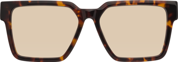 Tortoise Hipster Oversized Square Tinted Sunglasses with Light Brown ...