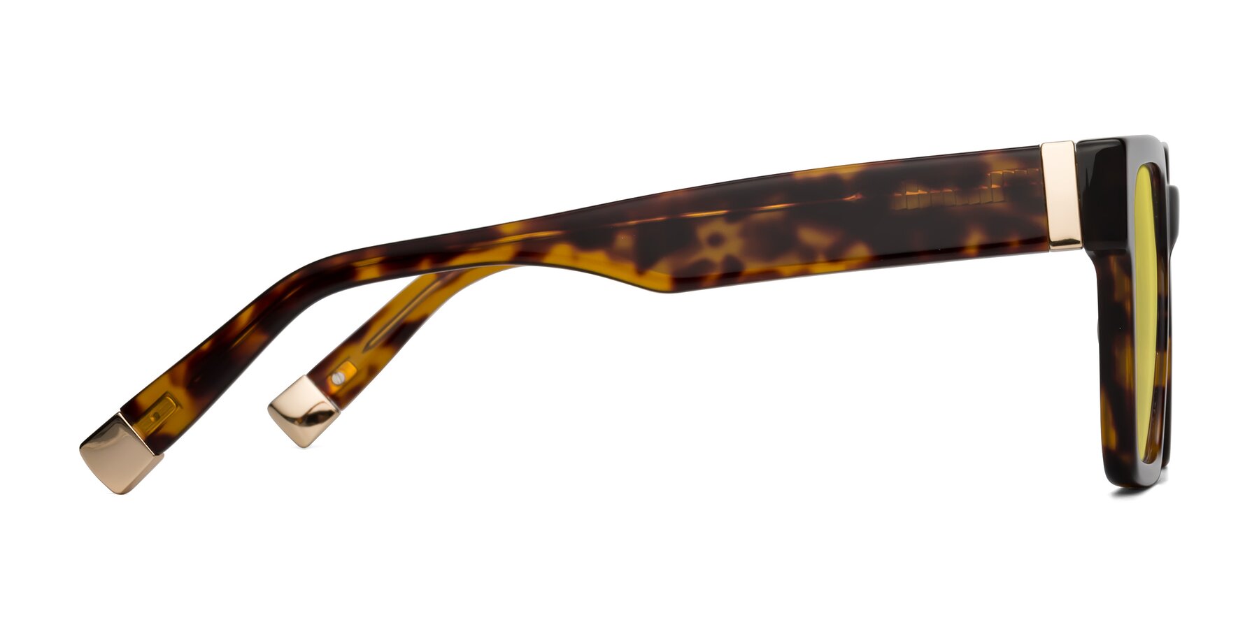 Side of Prince in Tortoise with Medium Yellow Tinted Lenses