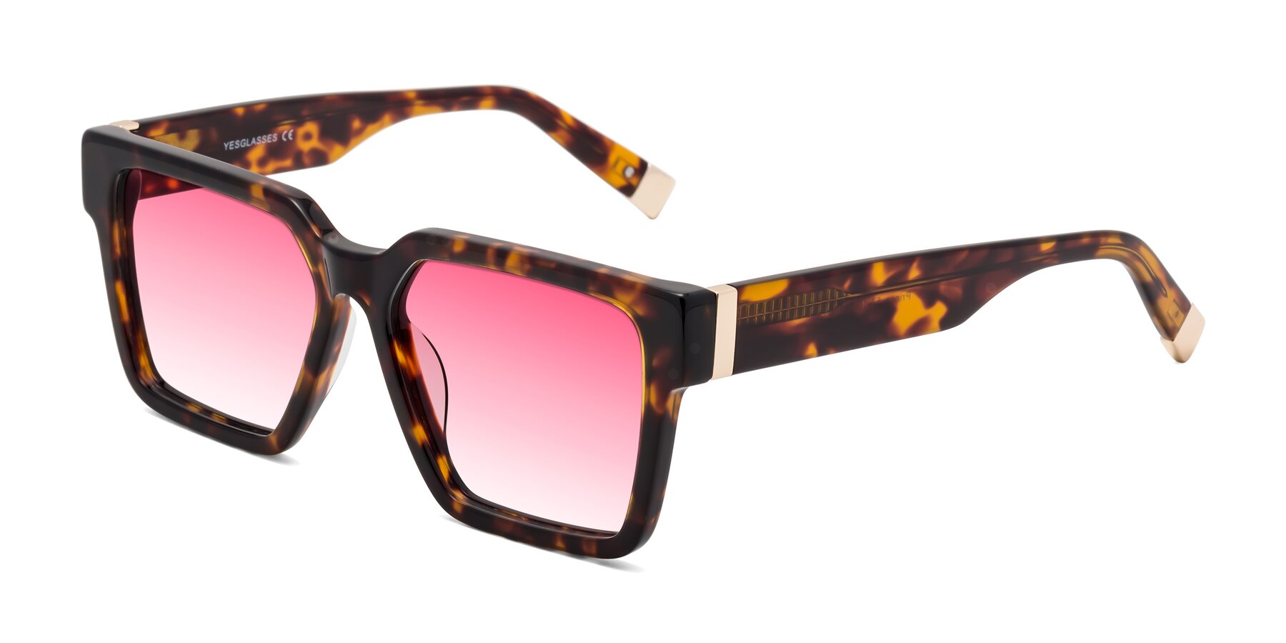 Angle of Prince in Tortoise with Pink Gradient Lenses