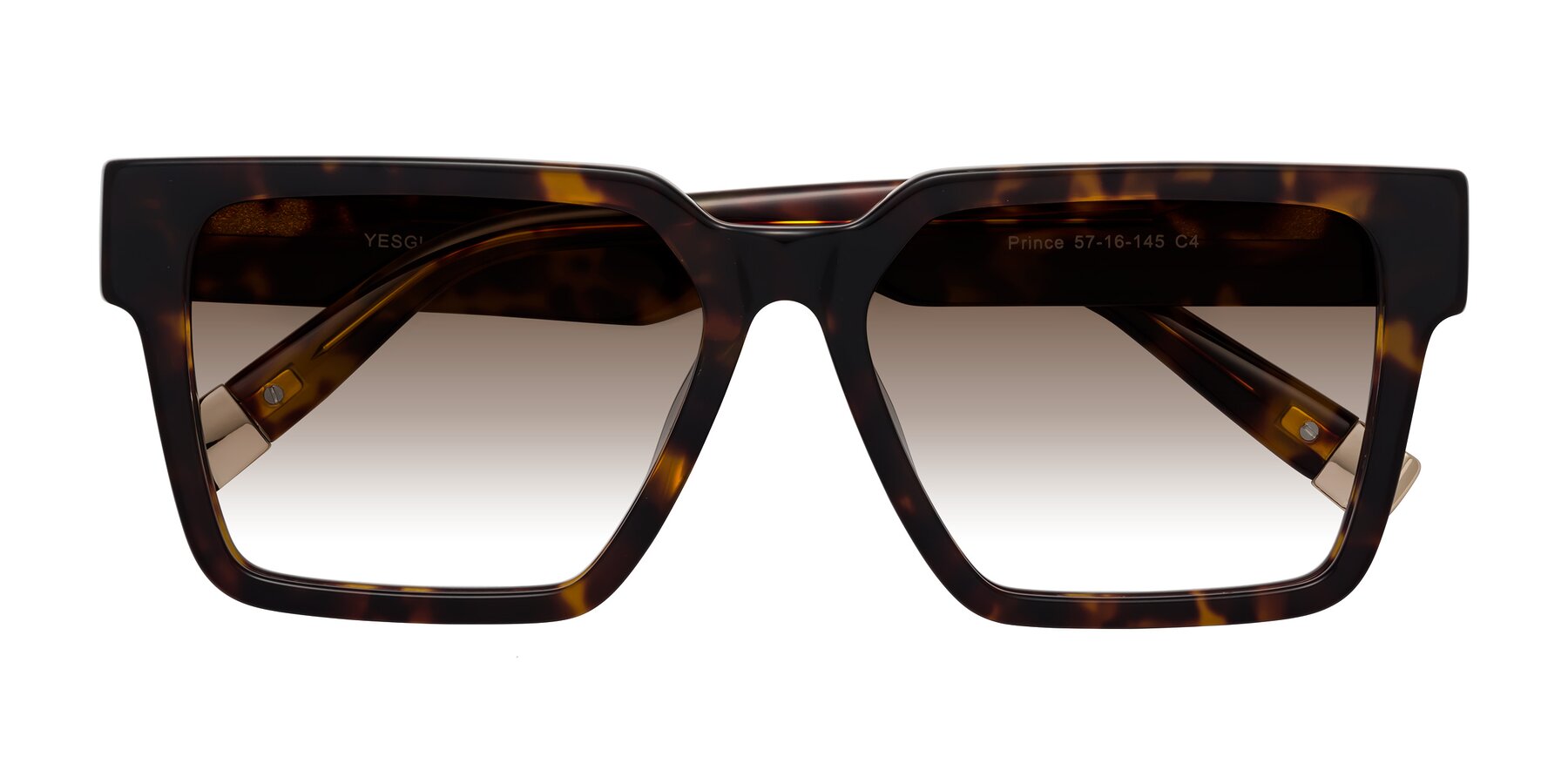 Folded Front of Prince in Tortoise with Brown Gradient Lenses