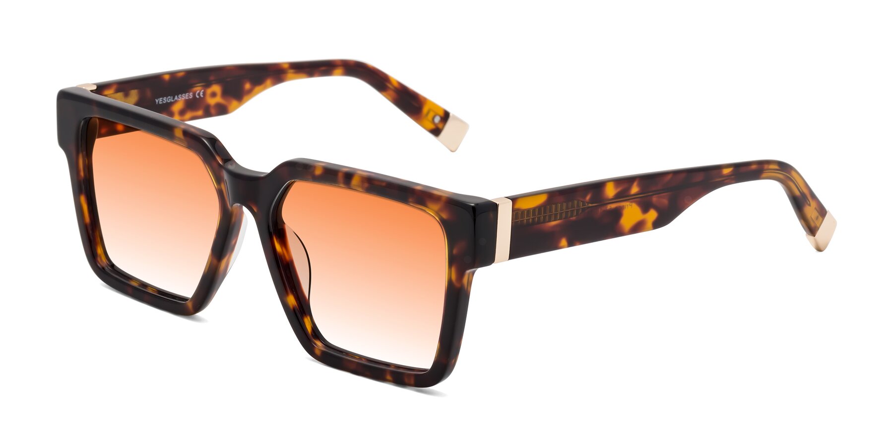 Angle of Prince in Tortoise with Orange Gradient Lenses