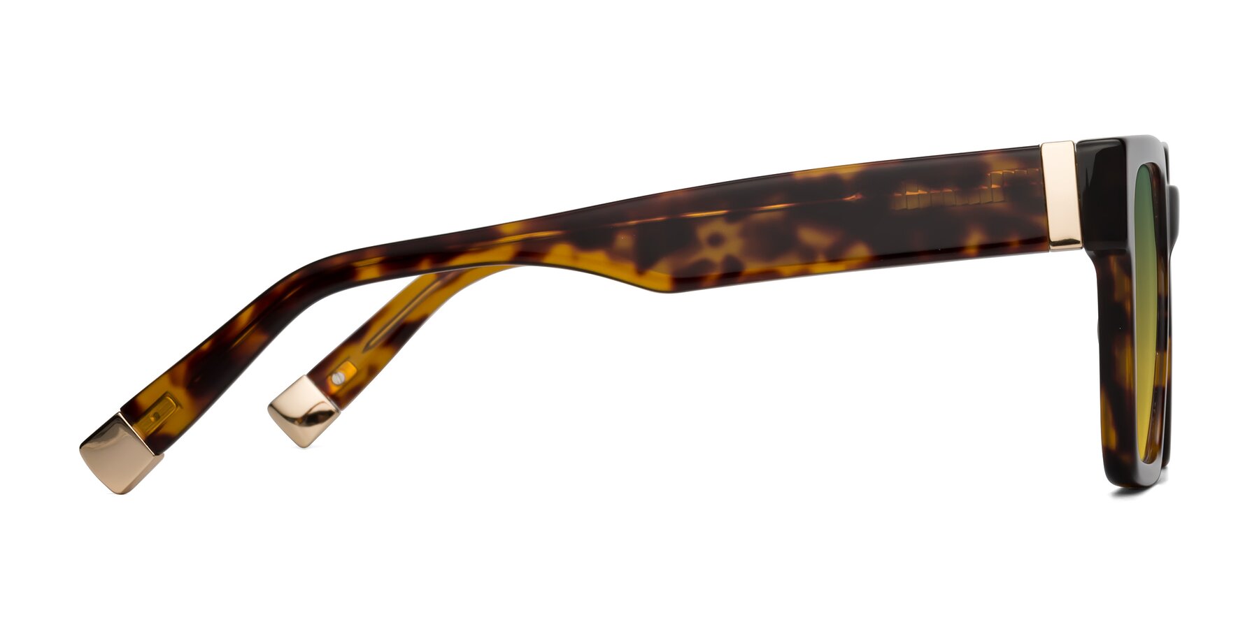 Side of Prince in Tortoise with Green / Yellow Gradient Lenses