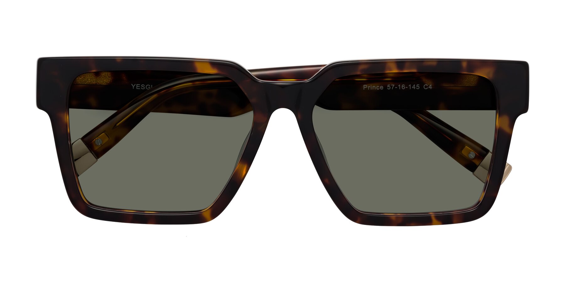 Folded Front of Prince in Tortoise with Gray Polarized Lenses