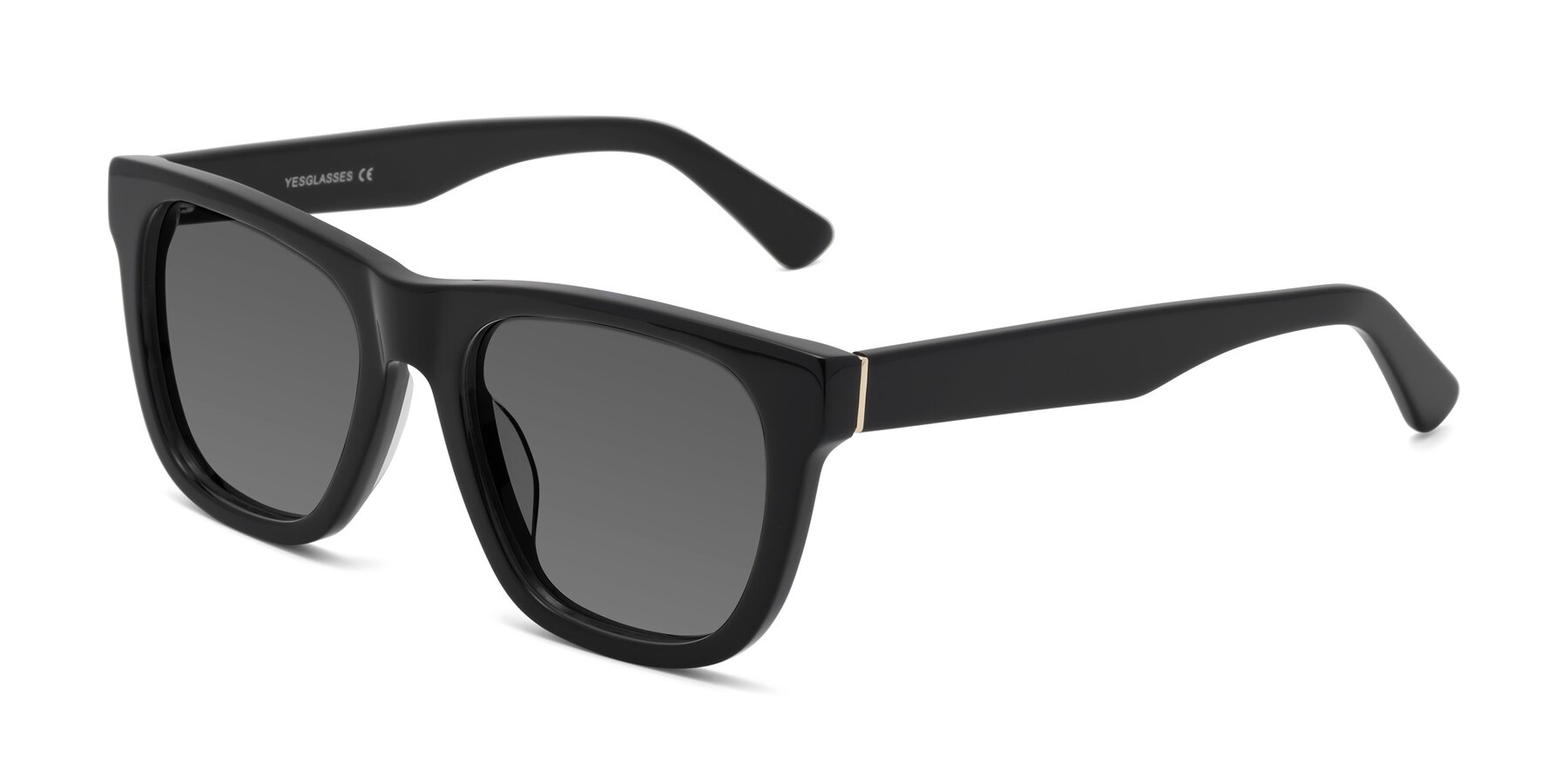 Angle of Pearls in Black with Medium Gray Tinted Lenses