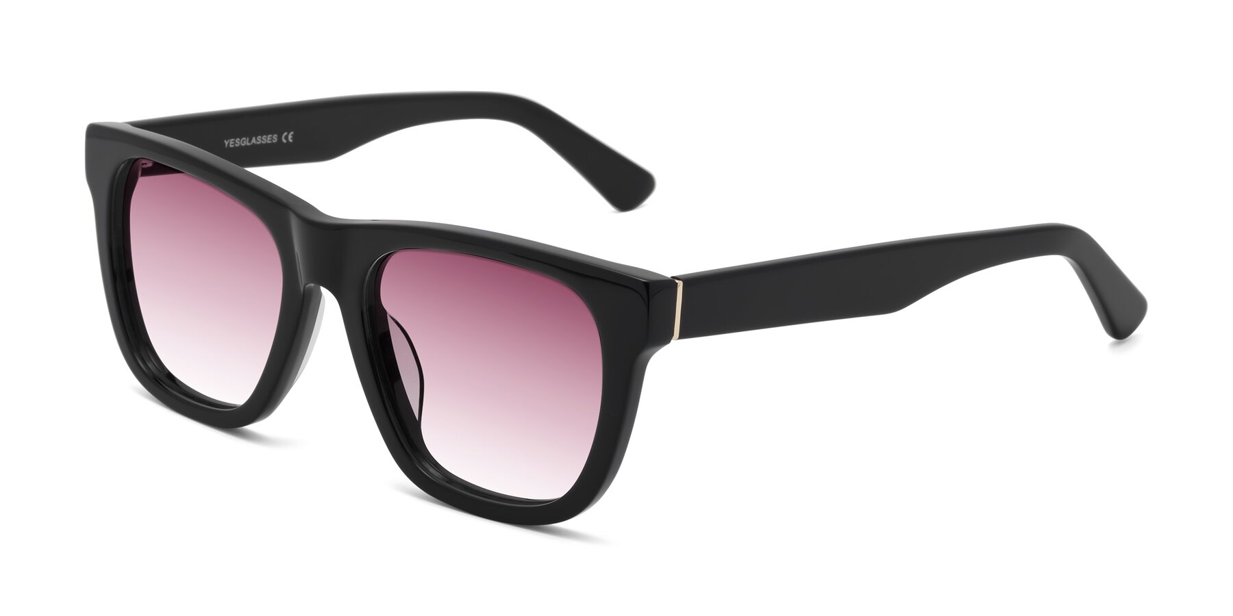 Angle of Pearls in Black with Wine Gradient Lenses