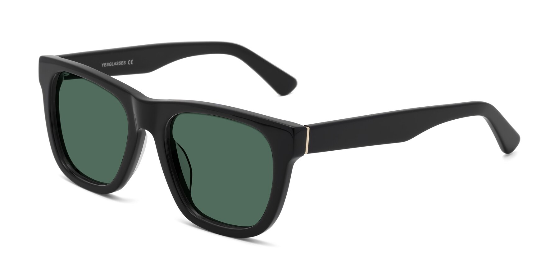 Angle of Pearls in Black with Green Polarized Lenses