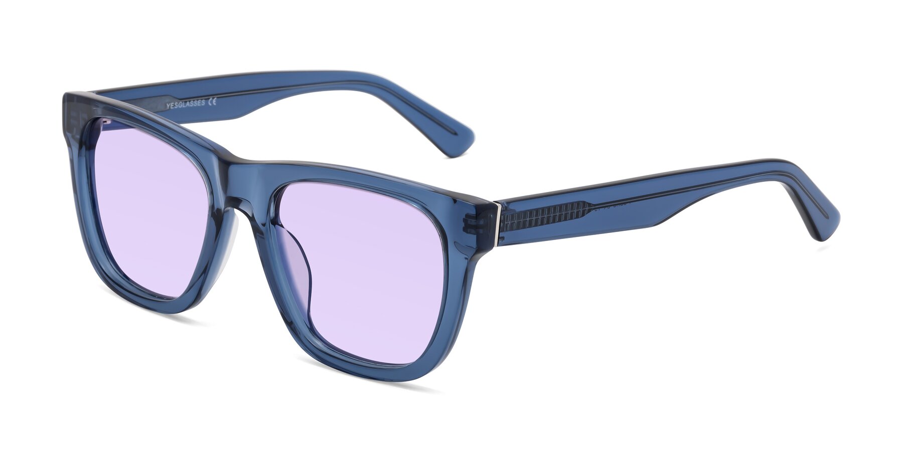 Angle of Pearls in Blue with Light Purple Tinted Lenses