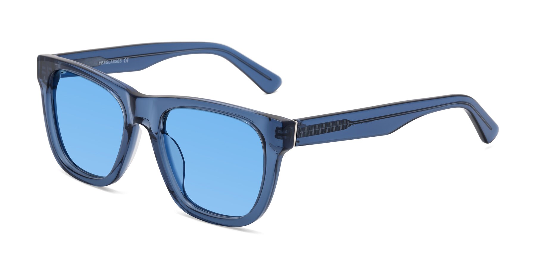 Angle of Pearls in Blue with Medium Blue Tinted Lenses