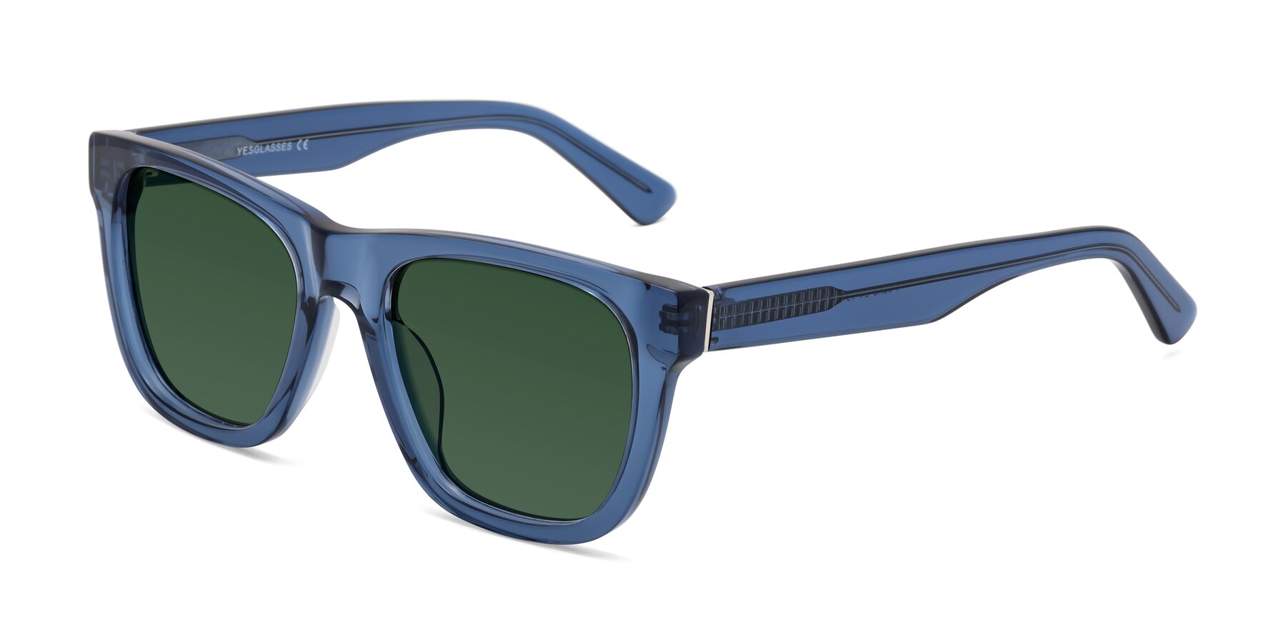 Angle of Pearls in Blue with Green Tinted Lenses