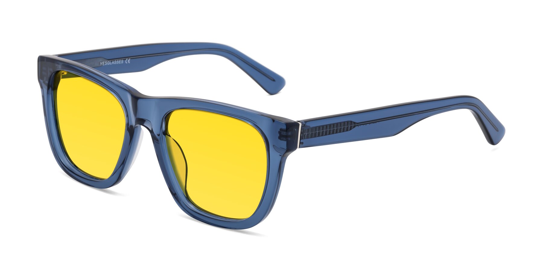 Angle of Pearls in Blue with Yellow Tinted Lenses