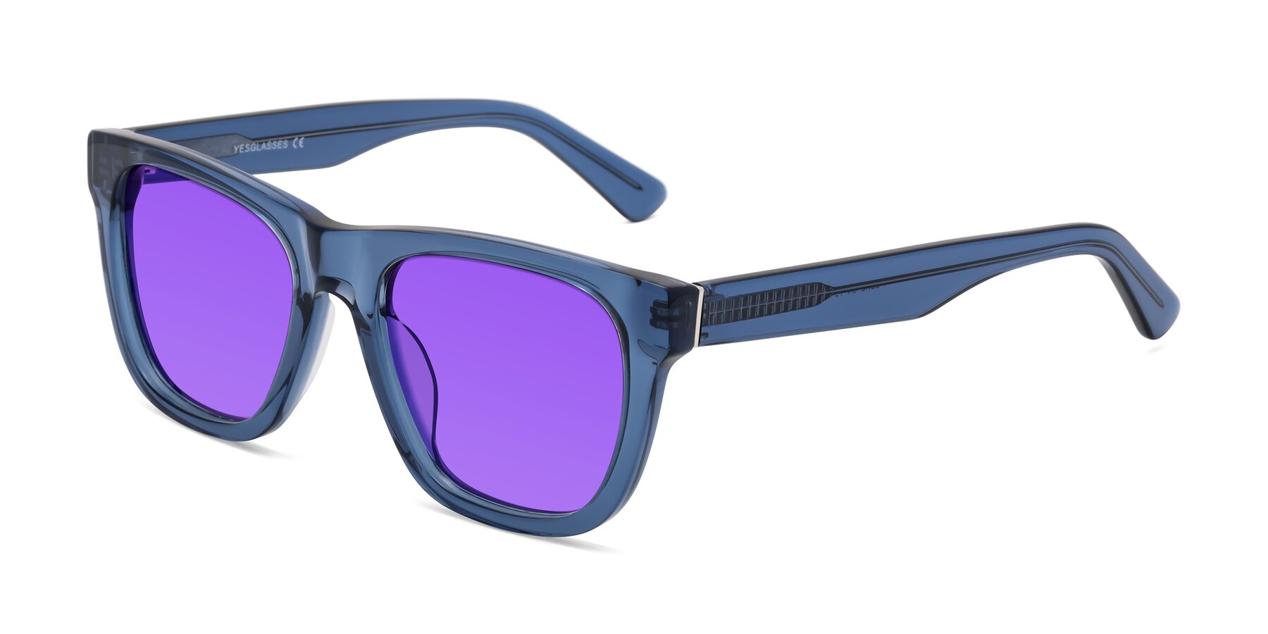 Angle of Pearls in Blue with Purple Tinted Lenses