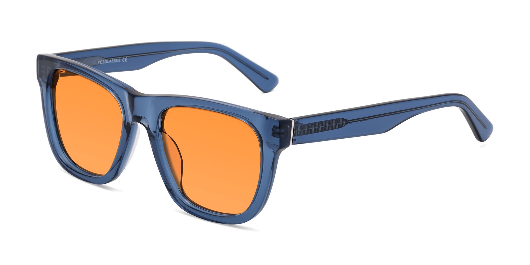 Angle of Pearls in Blue with Orange Tinted Lenses