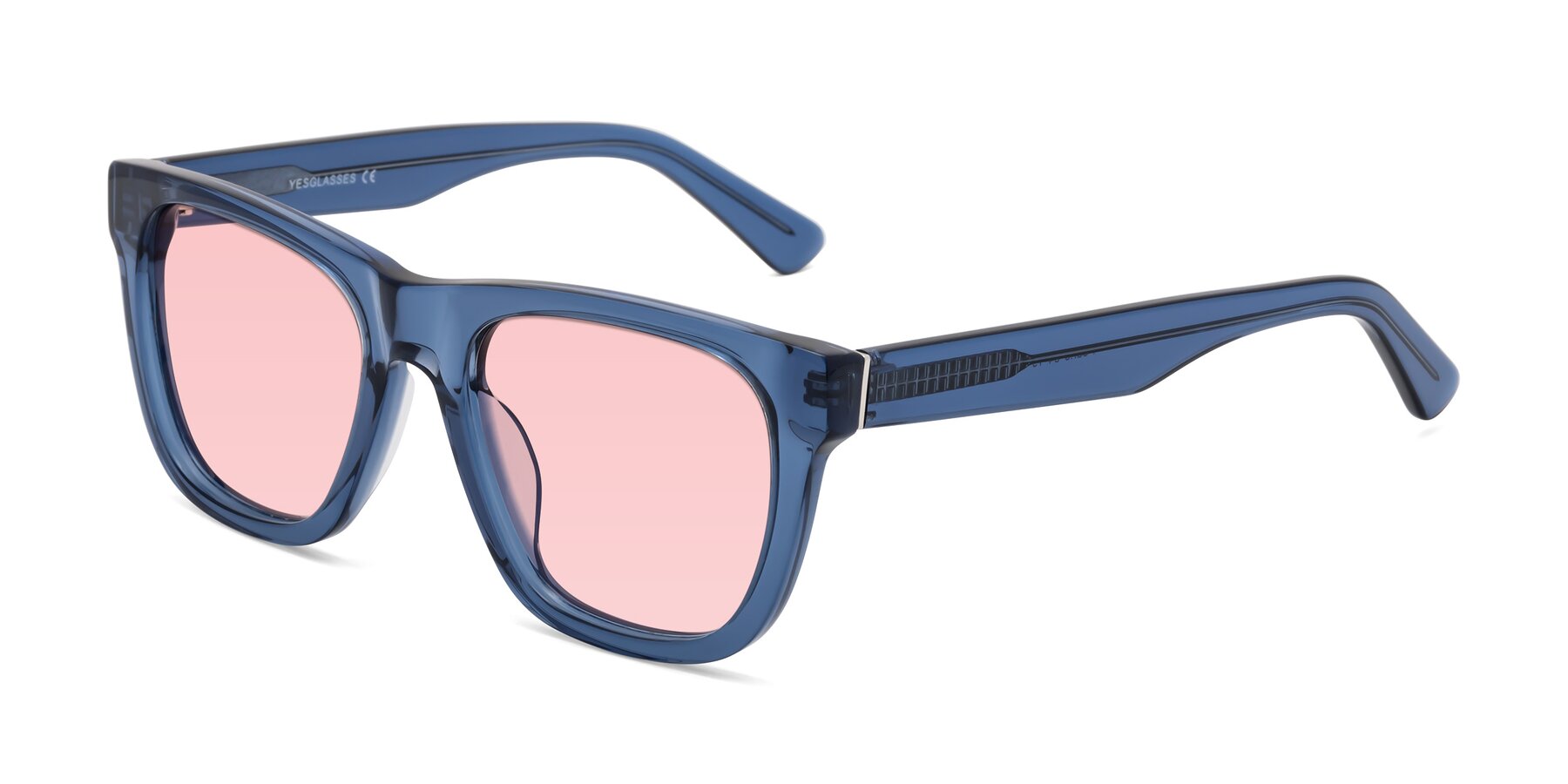 Angle of Pearls in Blue with Light Garnet Tinted Lenses