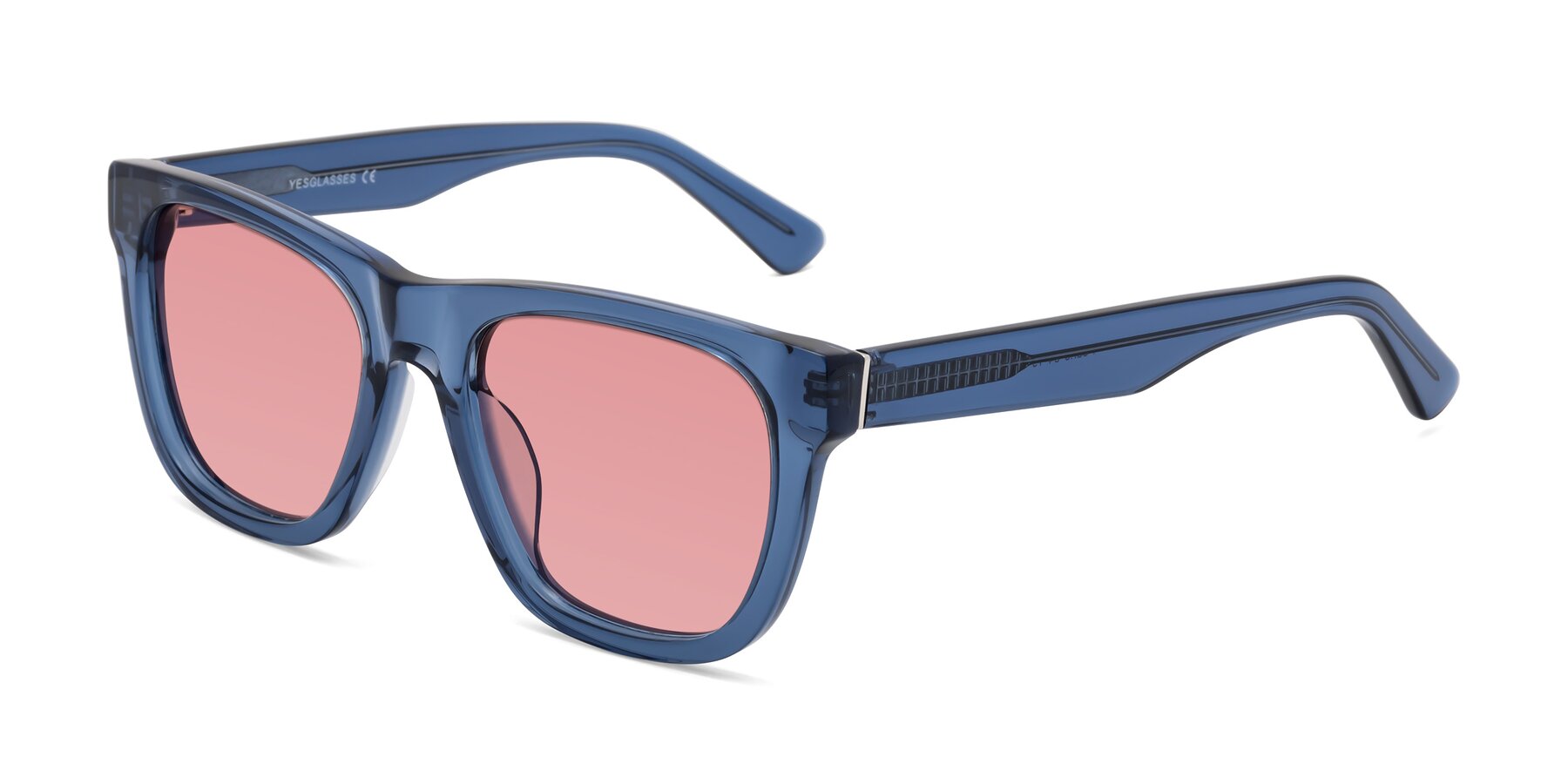 Angle of Pearls in Blue with Medium Garnet Tinted Lenses