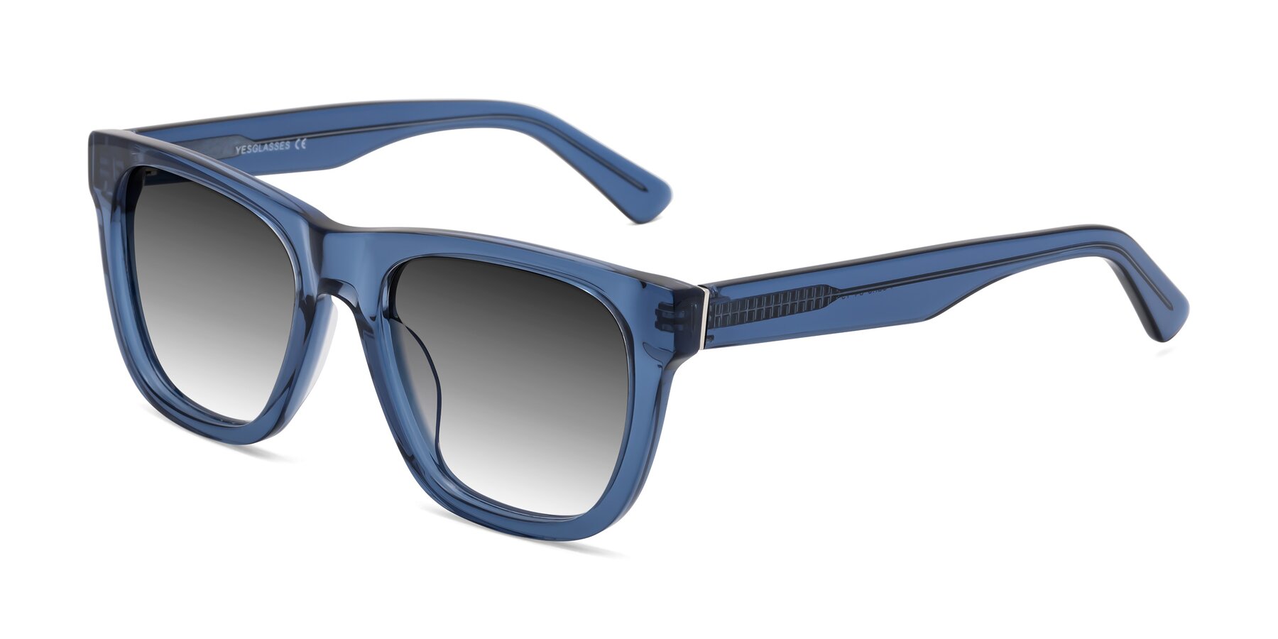 Angle of Pearls in Blue with Gray Gradient Lenses