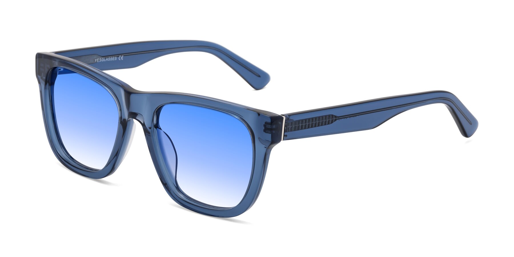 Angle of Pearls in Blue with Blue Gradient Lenses