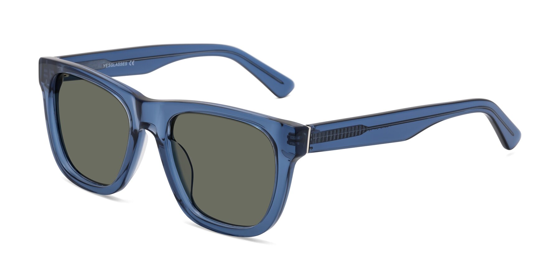 Angle of Pearls in Blue with Gray Polarized Lenses