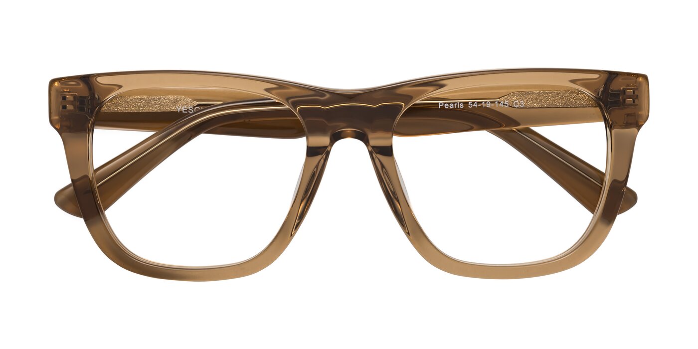 Pearls - Light Brown Eyeglasses