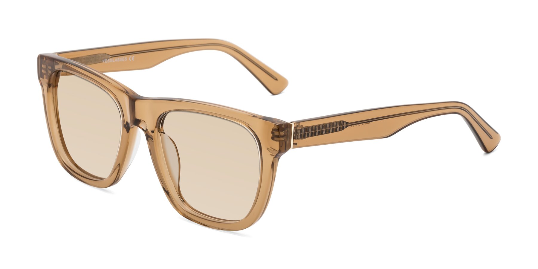 Angle of Pearls in Light Brown with Light Brown Tinted Lenses