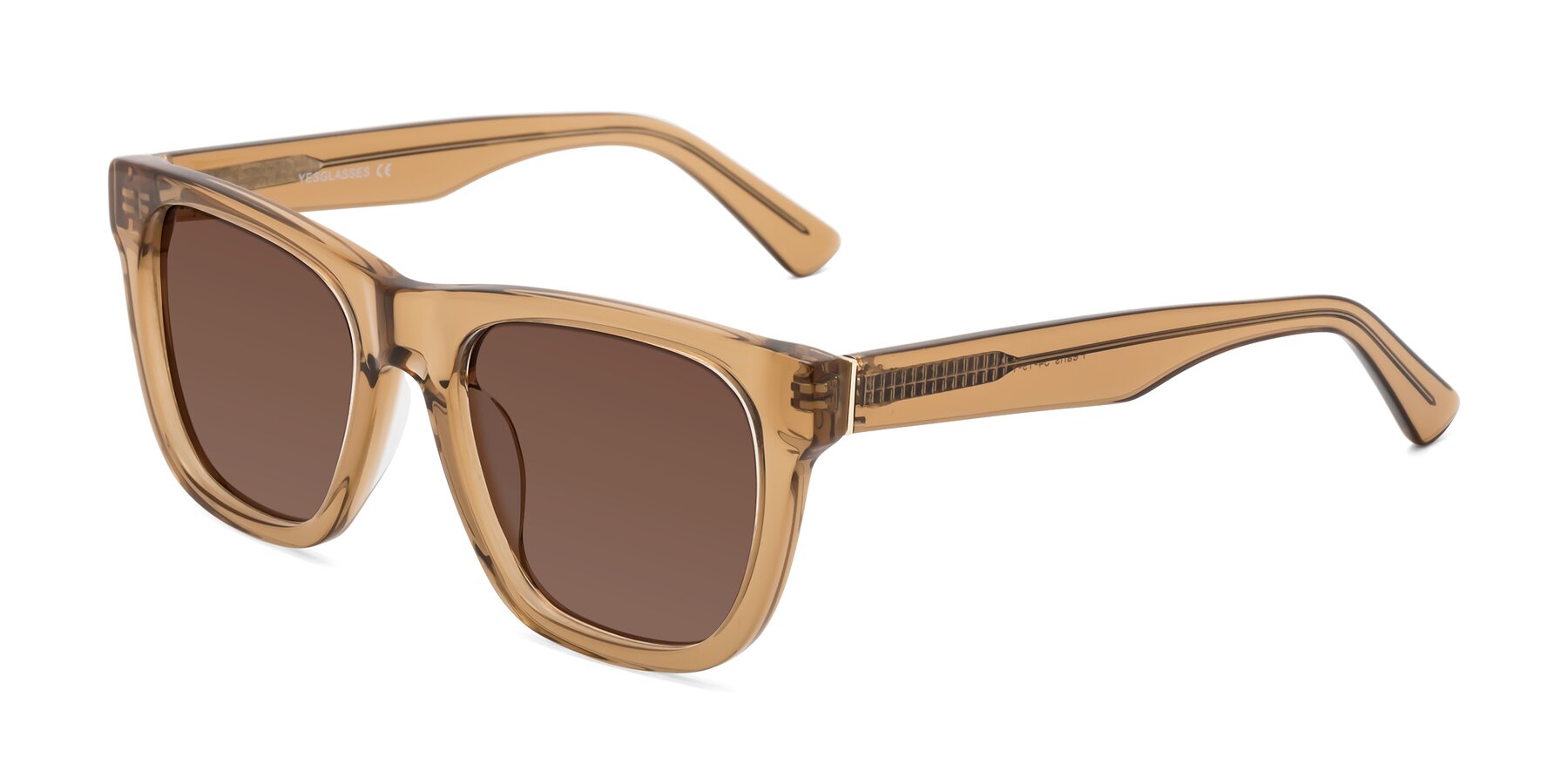 Angle of Pearls in Light Brown with Brown Tinted Lenses