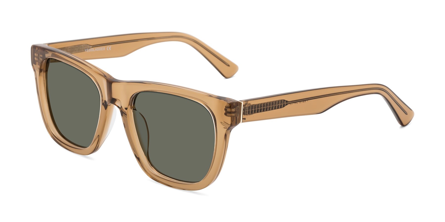 Angle of Pearls in Light Brown with Gray Polarized Lenses