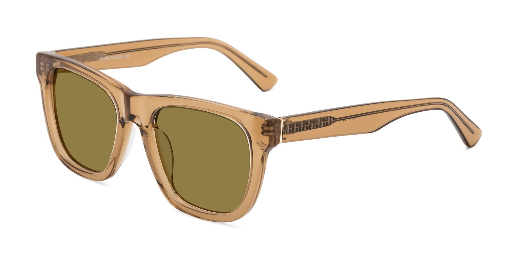 Angle of Pearls in Light Brown with Brown Polarized Lenses