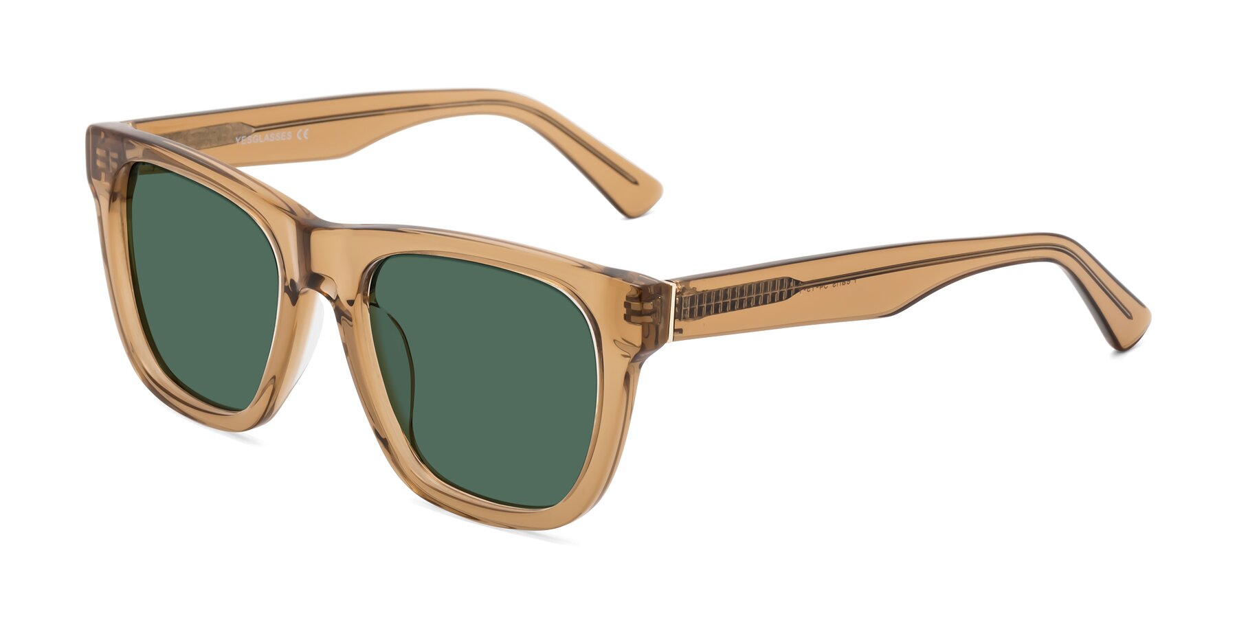 Angle of Pearls in Light Brown with Green Polarized Lenses