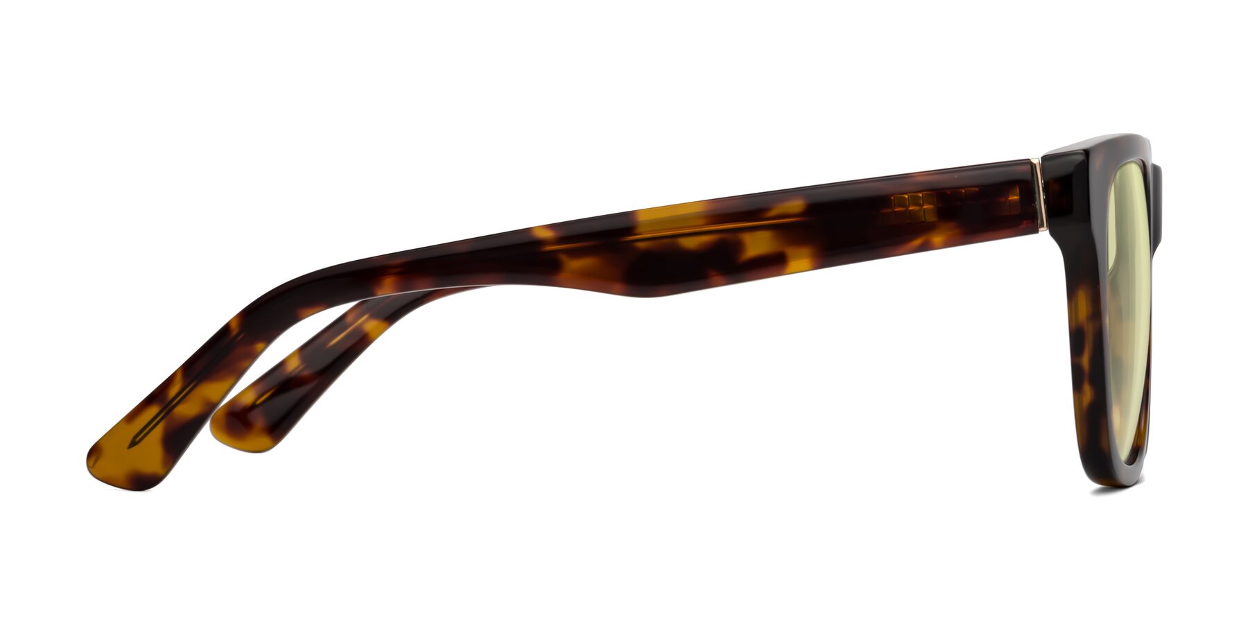 Side of Pearls in Tortoise with Light Yellow Tinted Lenses