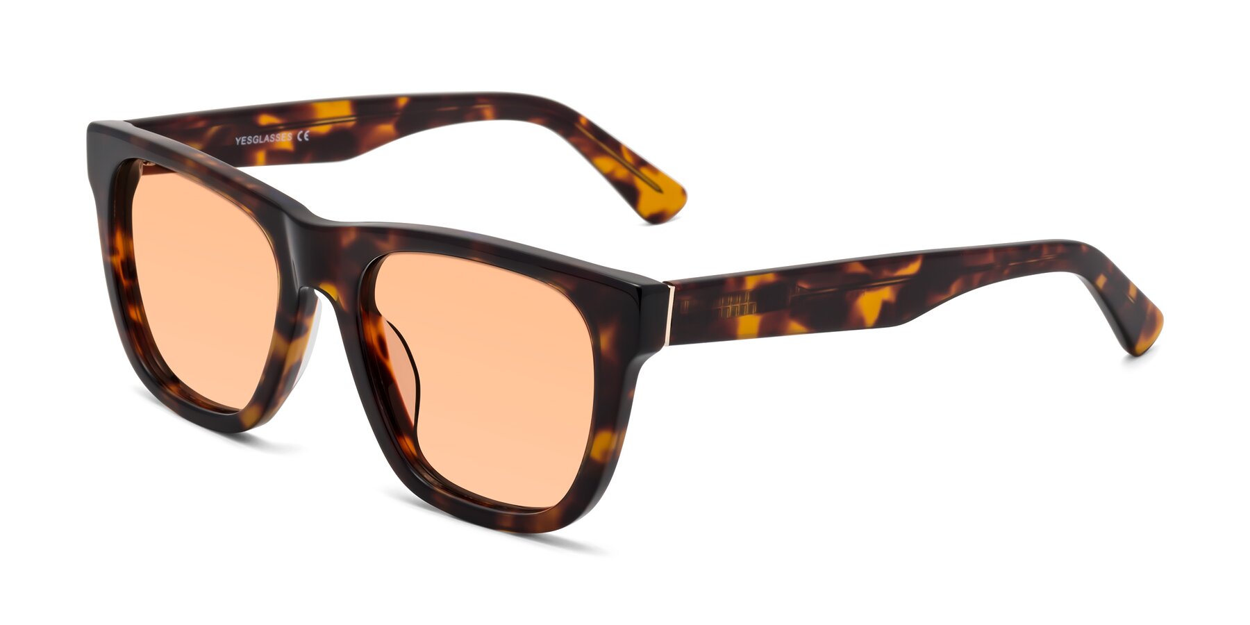 Angle of Pearls in Tortoise with Light Orange Tinted Lenses