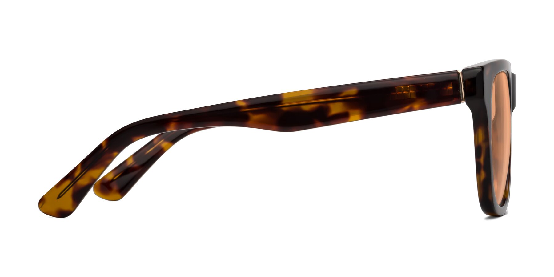 Side of Pearls in Tortoise with Light Orange Tinted Lenses