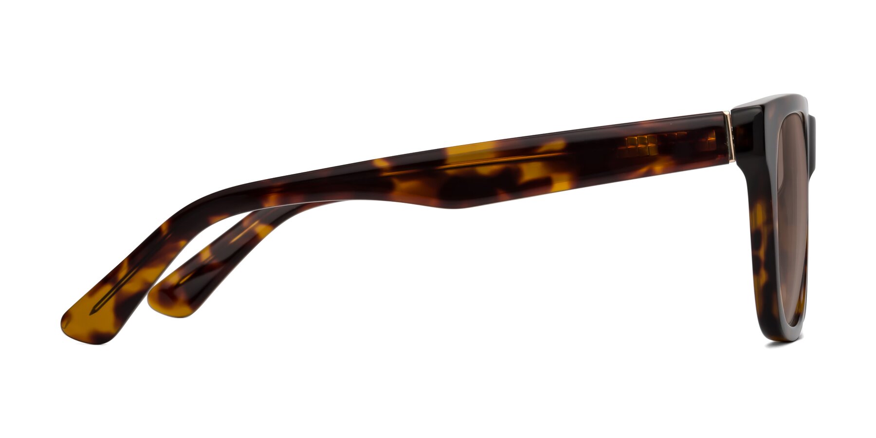 Side of Pearls in Tortoise with Medium Brown Tinted Lenses