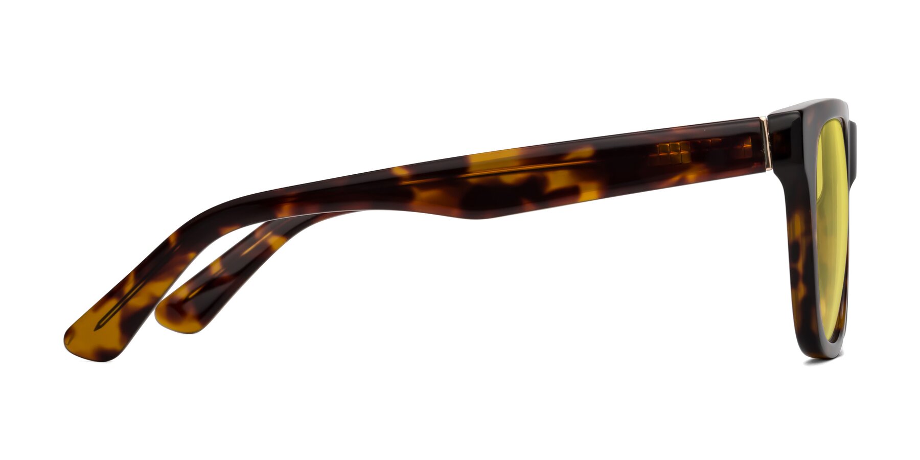 Side of Pearls in Tortoise with Medium Yellow Tinted Lenses