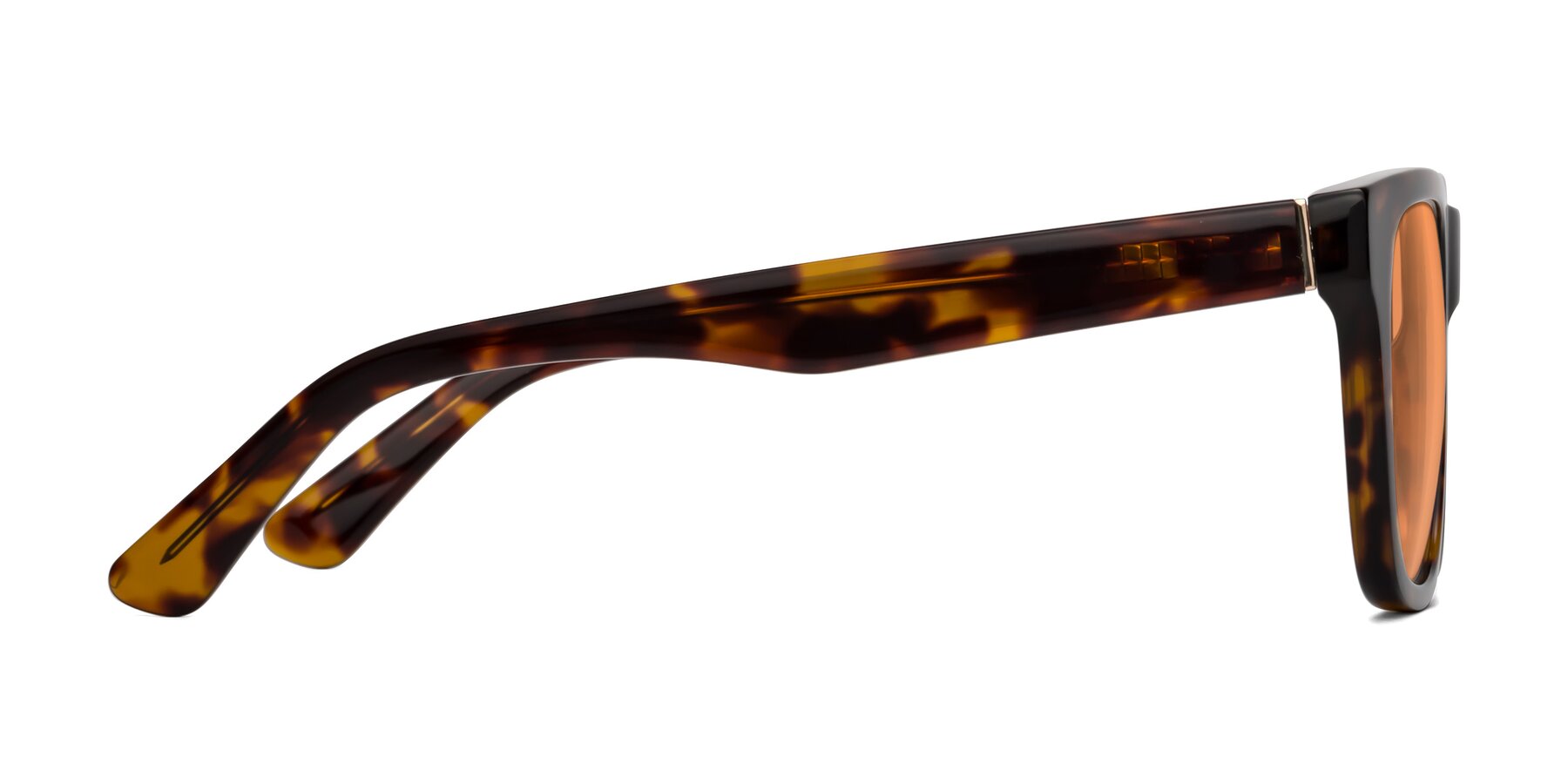 Side of Pearls in Tortoise with Medium Orange Tinted Lenses