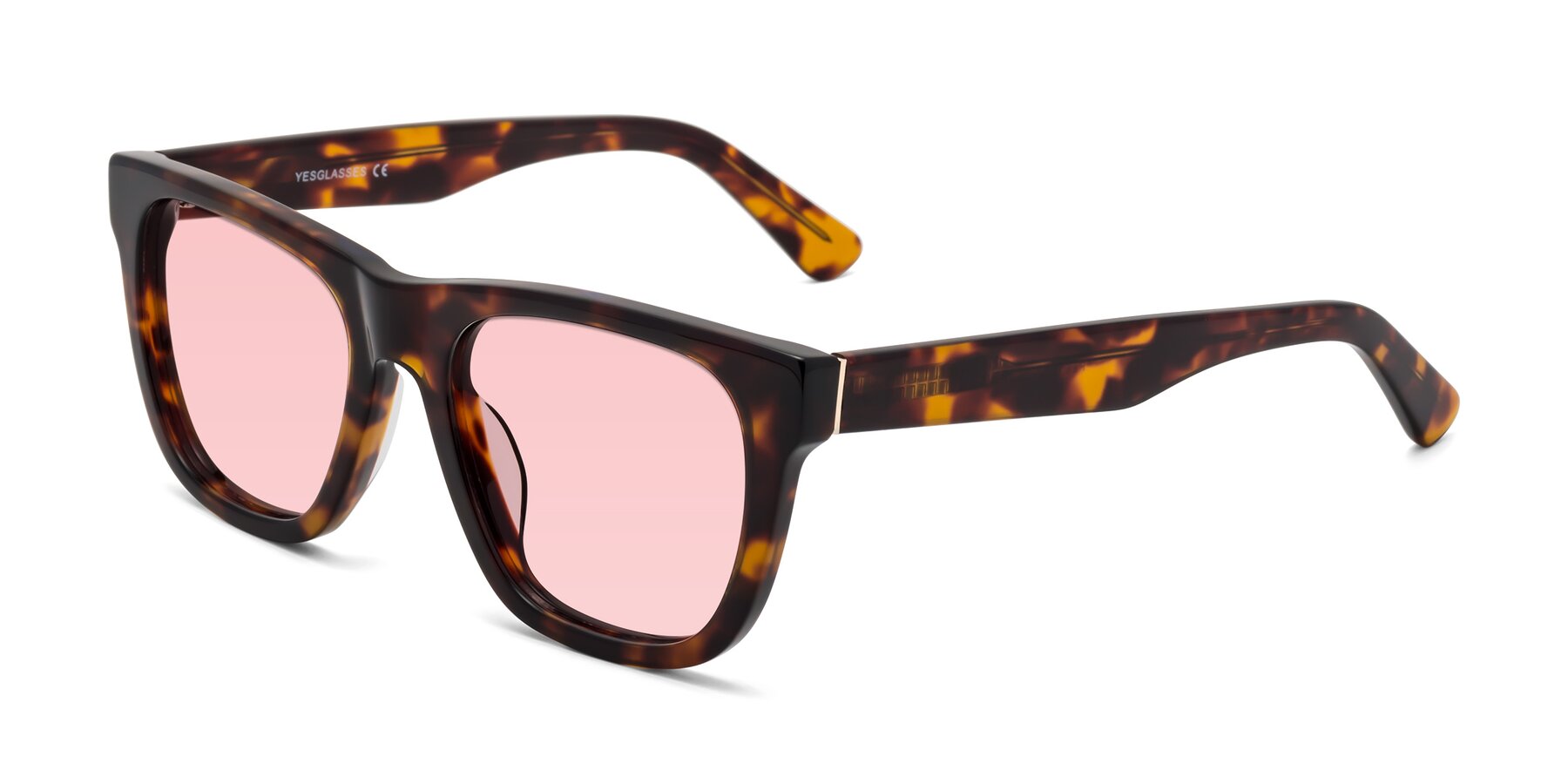 Angle of Pearls in Tortoise with Light Garnet Tinted Lenses