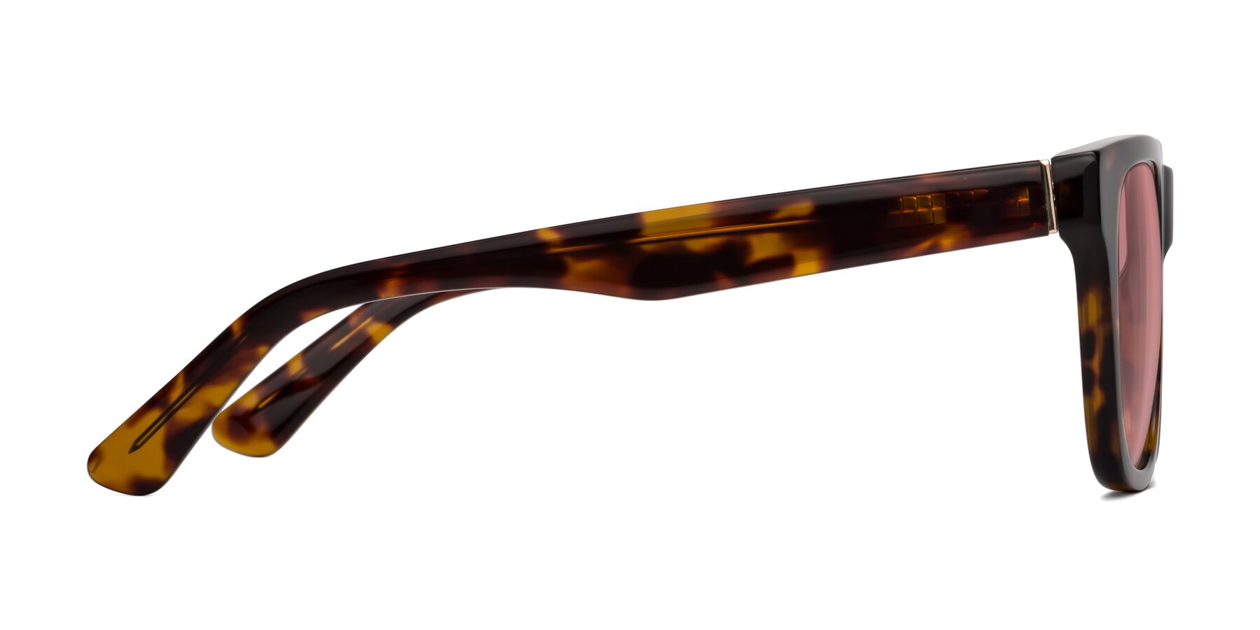 Side of Pearls in Tortoise with Medium Garnet Tinted Lenses