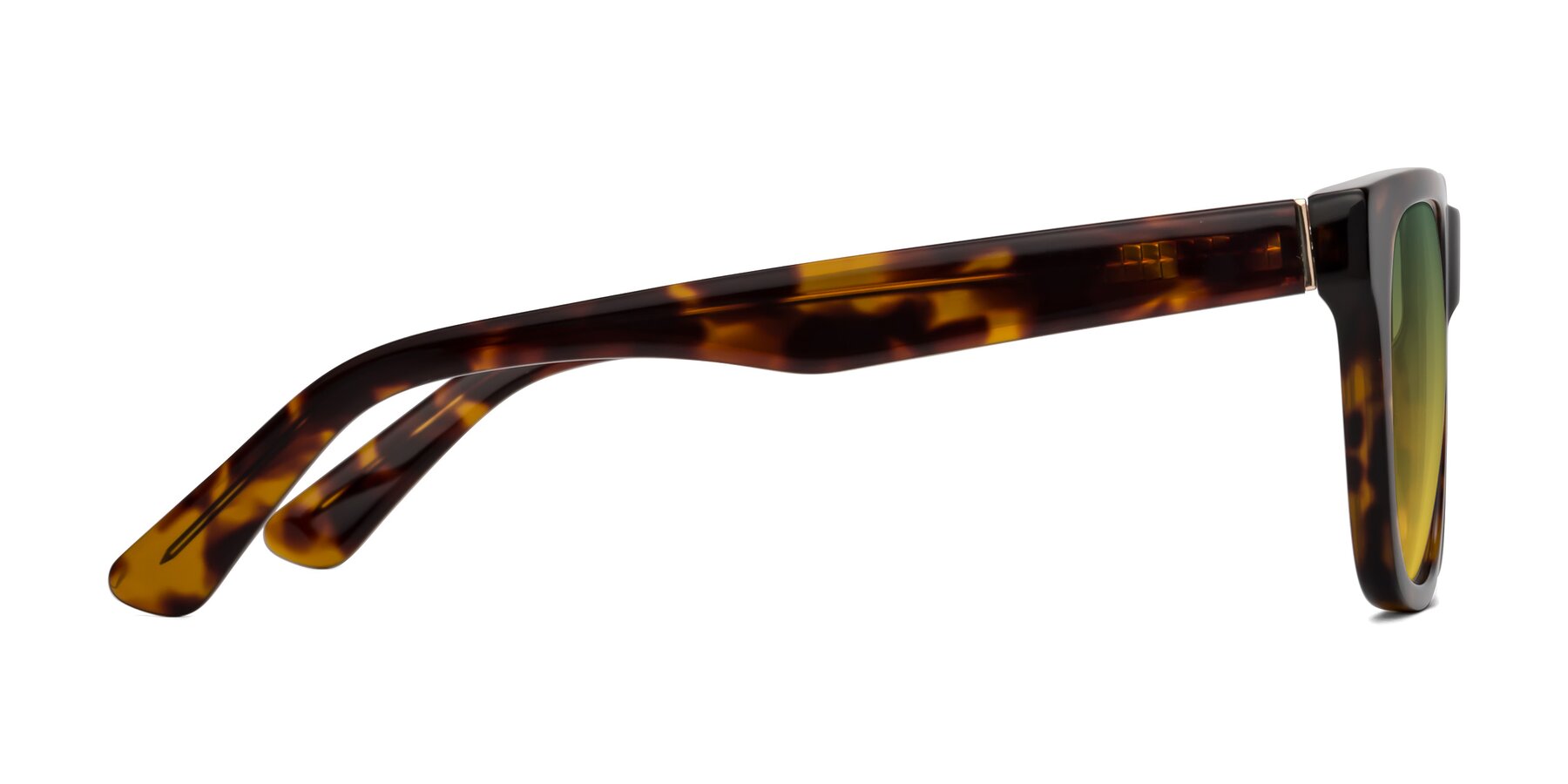 Side of Pearls in Tortoise with Green / Yellow Gradient Lenses