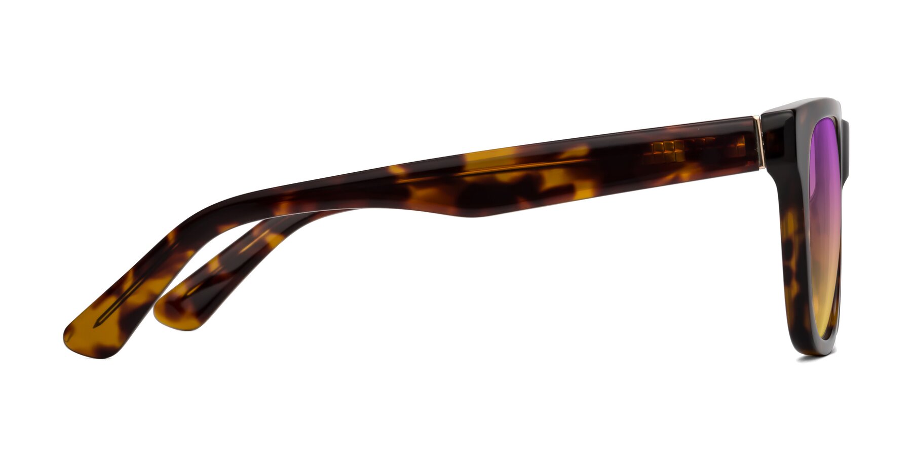 Side of Pearls in Tortoise with Purple / Yellow Gradient Lenses