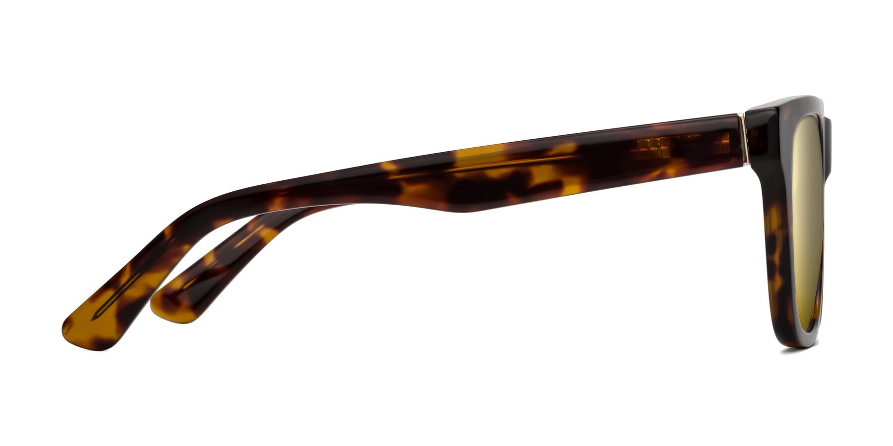 Side of Pearls in Tortoise with Gold Mirrored Lenses