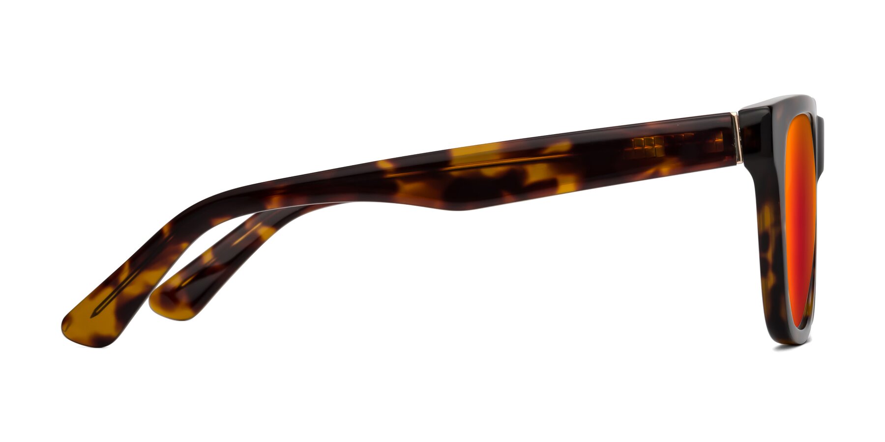 Side of Pearls in Tortoise with Red Gold Mirrored Lenses